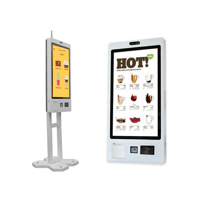 acheter Bornes libre-service de commande et de paiement avec écran tactile de 21,5/23,8/27/32 pouces pour restaurants, avec imprimante et scanner online manufacture