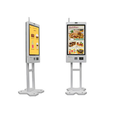 acheter 21.5 23.8 27 32 Inch Touch Screen Self Service QR Code Scanner Ticket Receipt Printer Ordering Payment Kiosk for Restaurant online manufacture