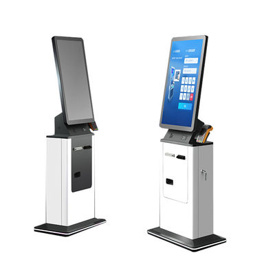 acheter Hôtel Crtly Check-in Check-out Scanner de passeport Lecteur de carte distributeur de paiement Machine de monnaie Accepteur de billets QR Scanner Kiosque de paiement online manufacture