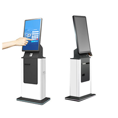 acheter 27 32.Inch Terminal de paiement étage Stand Self-service Écran tactile Scanner de passeport Imprimante de billets Hôtel Vérifiez dans le kiosque de paiement online manufacture