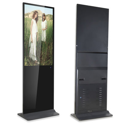 acheter Plancher d'intérieur de 55 pouces tenant le totem d'écran de la publicité de kiosque de l'écran tactile Win10 online manufacture