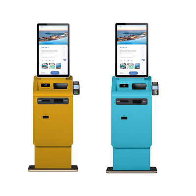 acheter Capacitive Touch Screen Self Service Cash Currency Exchange Checkout Payment Kiosk with Credit Card Passport Reader online manufacture