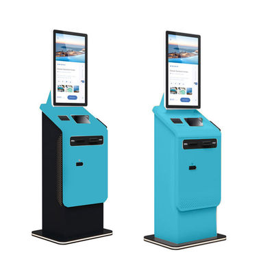 acheter Kiosque d'enregistrement en libre-service de l'hôtel avec imprimante thermique et type de billet de carte magnétique online manufacture