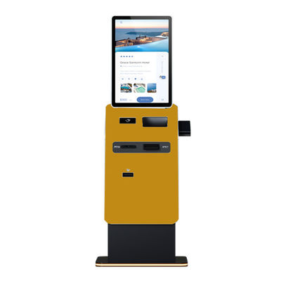 acheter Kiosque de libre-service à écran tactile avec machine à poser distributeur de pièces de monnaie A4 imprimante auto-paiement distributeur de billets de banque Kiosque online manufacture