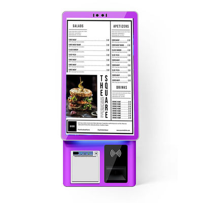 acheter Kiosque de paiement personnel avec imprimante thermique à écran tactile LCD et lecteur de carte RFID pour une caisse en libre-service efficace online manufacture