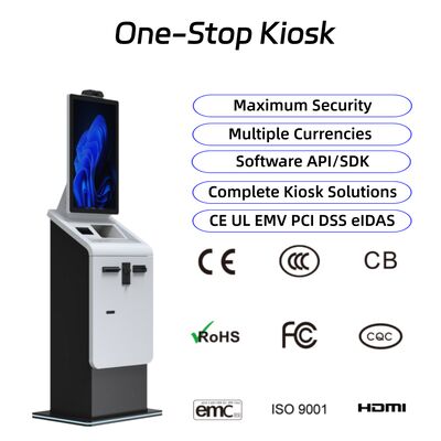 acheter Écran tactile Kiosque de paiement en libre-service Billet A4 Imprimante Scanner Distributeur de cartes Dépenser de trésorerie Recycleur Kiosque Terminal online manufacture