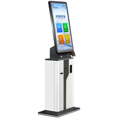 Terminal de paiement de kiosque de service d'individu de gestion de 21,5 pouces avec la position d'imprimante de scanner de code de Qr