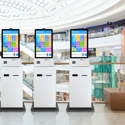 Reçu de terminal de paiement de kiosque de service d'individu de position de plancher imprimant 32 pouces