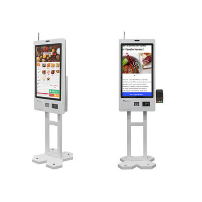 OEM Customized 21.5 Inch Touch Screen QR Code Scanner Ticket Printing Self Service POS Ordering Payment Kiosk for Restaurant