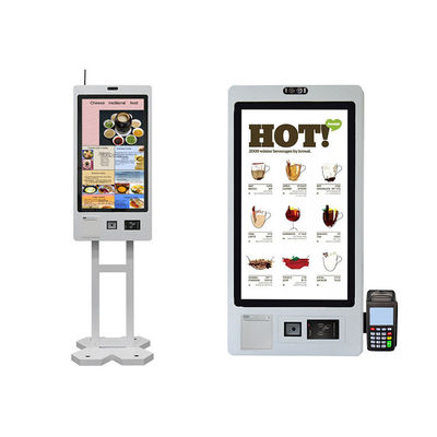 Self Ordering Kiosk Self Service Food Order Terminal 21.5 Inch Wall Mounted Touch Screen Ordering Bill Payment Kiosk