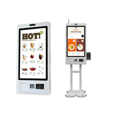 Impression de factures de 27 pouces QR code scanner cafétéria commander kiosque logo personnalisé