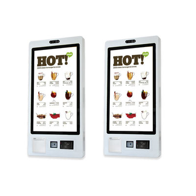 Restaurant de restauration rapide Quiosque de paiement en libre-service avec imprimante thermique Scanner QR Code