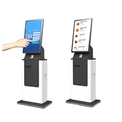 27 pouces écran tactile Self-Service Check In Kiosk avec système d'exploitation Android/Linux/Win7/8/10/11 et code QR facultatif