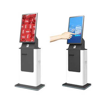 Terminal de kiosque en libre-service à haute capacité avec écran tactile capacitif de 32 pouces et scanner de code QR