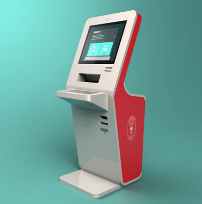 L'hôtel d'écran tactile du service 23Inch d'individu vérifient dans le kiosque avec le distributeur de carte