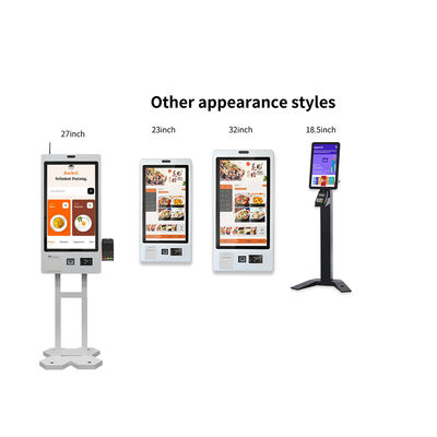 Écran tactile LCD de 27 pouces Kiosque de paiement en libre-service Qr scanner / lecteur Nfc