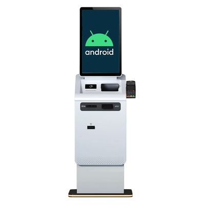 Kiosque de libre-service convivial pour le change de devises et la délivrance de cartes de crédit