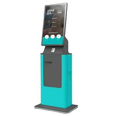 Kiosque d'enregistrement d'hôtel avec écran tactile haute résolution Accepteur de trésorerie Terminal de paiement en libre-service Solution