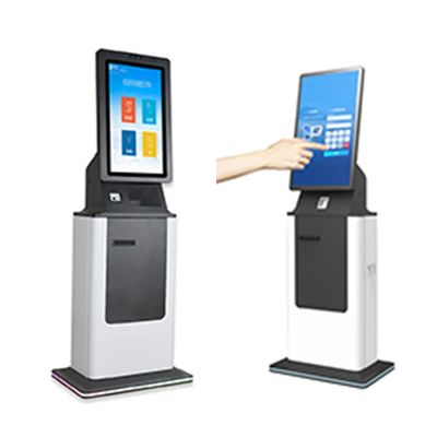 Kiosque hôtelier en libre-service avec imprimante thermique et distributeur automatique de cartes