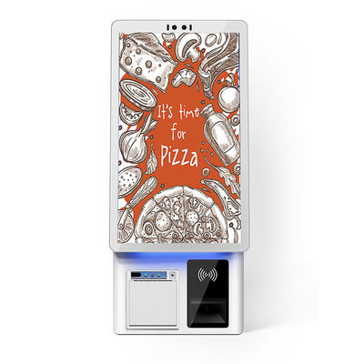 Borne libre-service de commande de 21,5 pouces, terminal de point de vente Android, écran tactile avec lecteur de code-barres et imprimante thermique