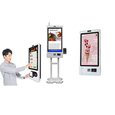 Touch capacitif 10 points auto-commande Kiosque Impression de billets Qr Scanner Lecteur RFID