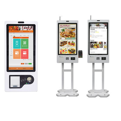 Kiosque de commande en libre-service avec écran tactile monté sur le mur pour les besoins du commerce de détail et des restaurants