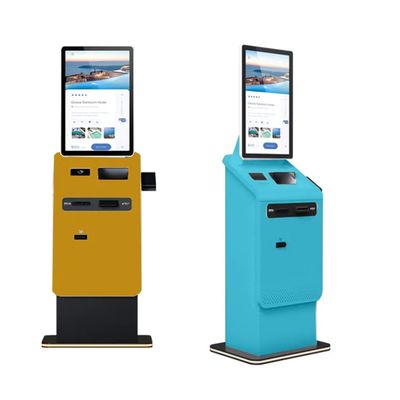 Kiosque à écran tactile à imprimante thermique pour accepter les paiements en espèces par carte de crédit et par téléphone mobile