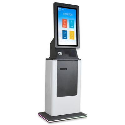 Kiosque de paiement de 27 pouces avec guichet automatique en espèces Dépôt QR Scanner Imprimante et appareil photo