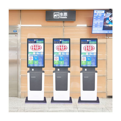 Kiosque d'information sur écran tactile de 27 pouces avec imprimante de billets
