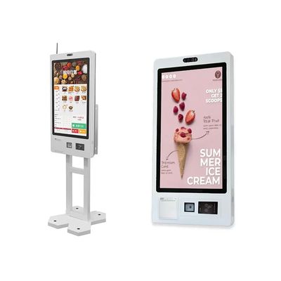 Kiosque de commande de restaurants en libre-service avec impression de billets et couleur personnalisable