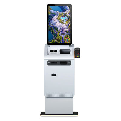 Kiosque de self-service Écran tactile Caisse enregistreuse Système POS Distributeur de cartes de recyclage de trésorerie Terminal de kiosque de paiement