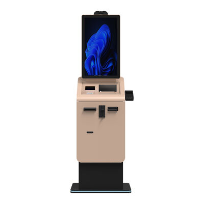 Airport Hotel Self Service Passport Reader Cash Dispenser Ticket Credit Card Payment Kiosk Currency Exchange Kiosk Machine