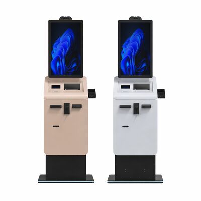 27 32 pouces écran tactile Kiosque de paiement en libre-service avec scanner de passeport distributeur de cartes en espèces Recycleur de pièces SDK activé